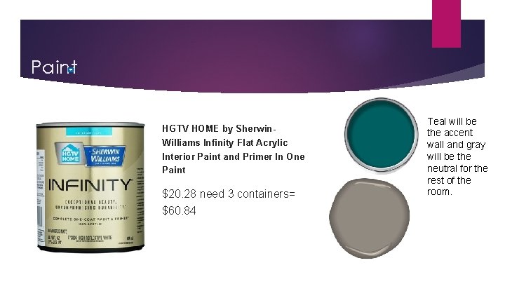 Paint HGTV HOME by Sherwin. Williams Infinity Flat Acrylic Interior Paint and Primer In