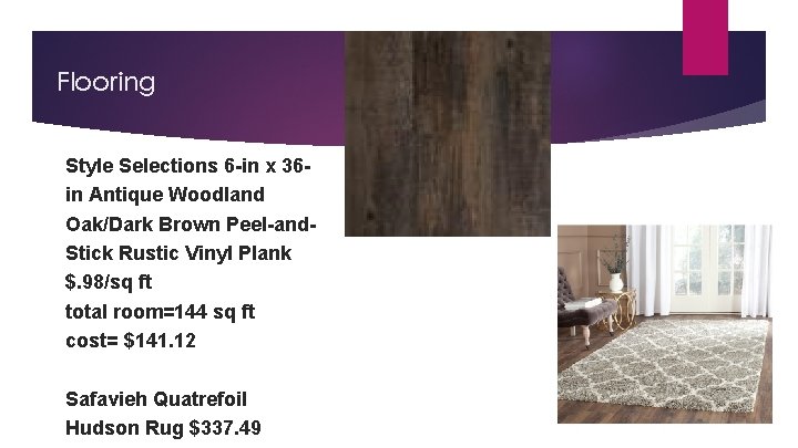 Flooring Style Selections 6 -in x 36 in Antique Woodland Oak/Dark Brown Peel-and. Stick