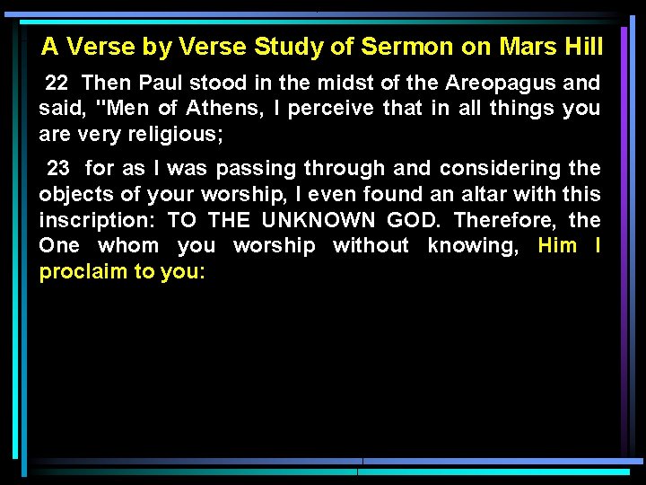 A Verse by Verse Study of Sermon on Mars Hill 22 Then Paul stood A Verse by Verse Study of Sermon on Mars Hill 22 Then Paul stood