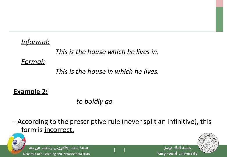 Informal: This is the house which he lives in. Formal: This is the house