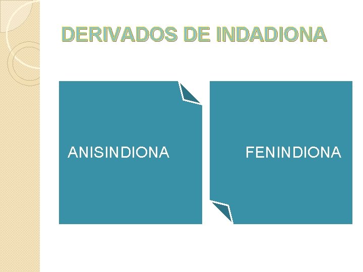 DERIVADOS DE INDADIONA ANISINDIONA FENINDIONA DERIVADOS DE INDADIONA ANISINDIONA FENINDIONA