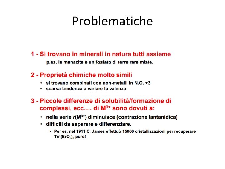 Problematiche 