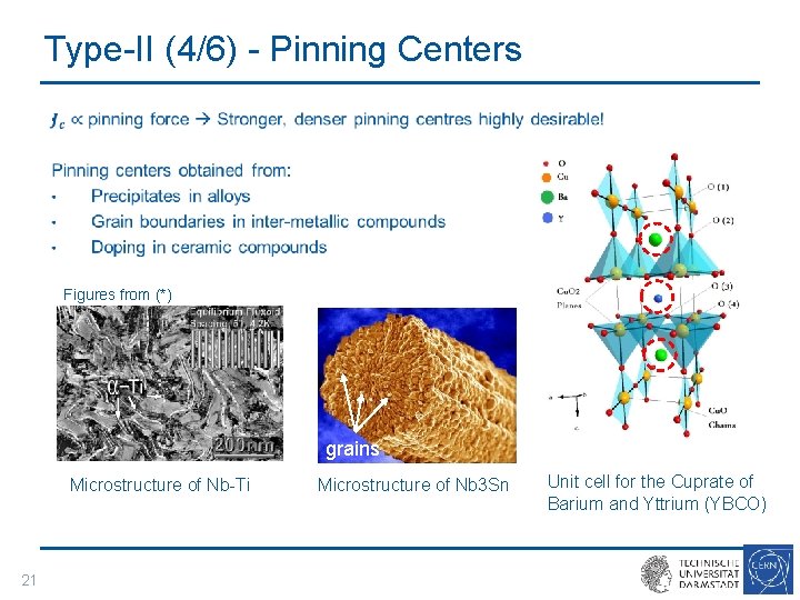 Type-II (4/6) - Pinning Centers • Figures from (*) grains Microstructure of Nb-Ti 21