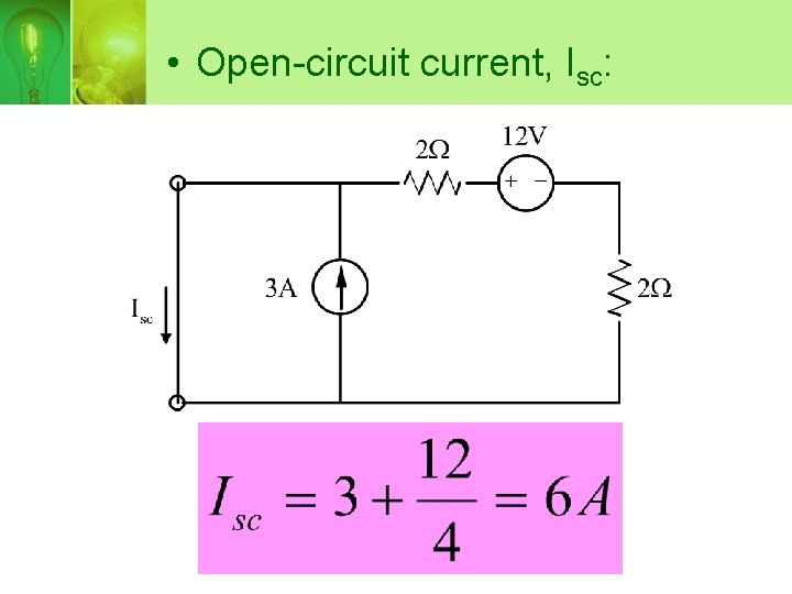  • Open-circuit current, Isc: 