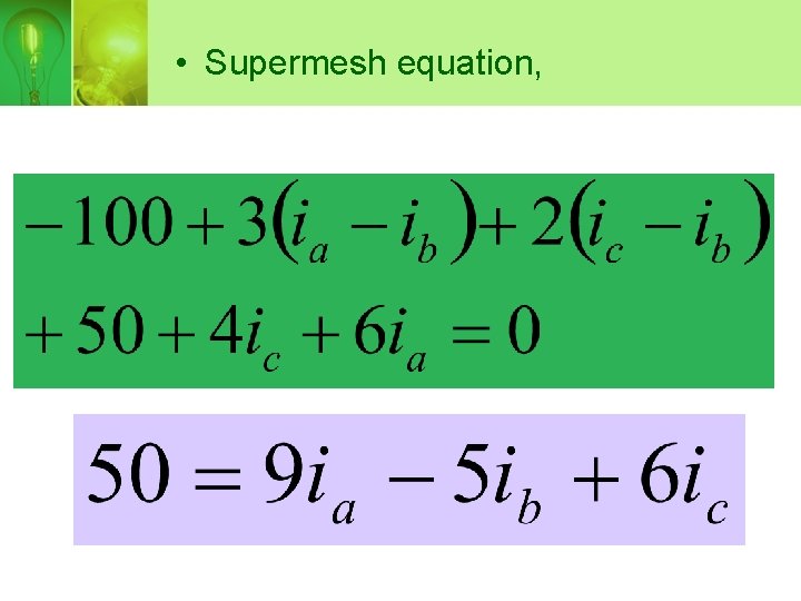  • Supermesh equation, 