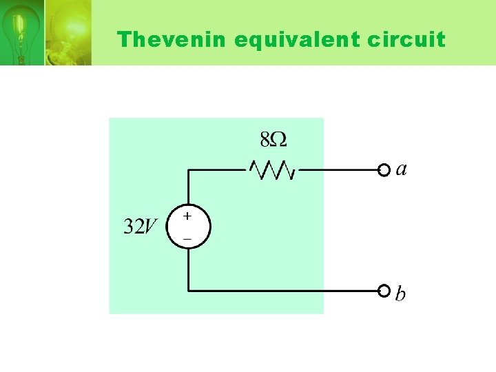 Thevenin equivalent circuit 