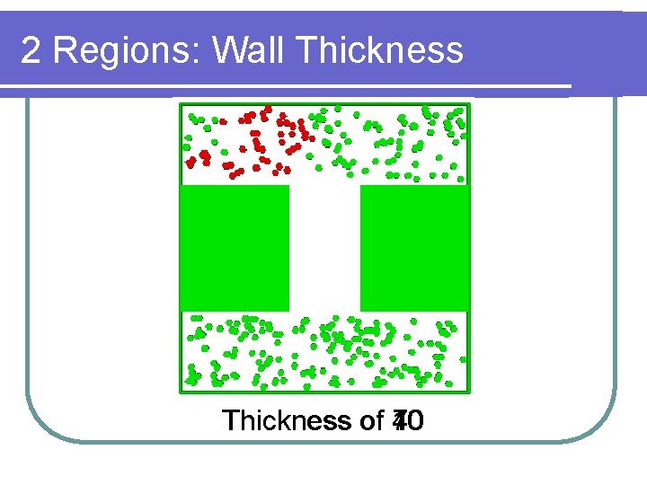 2 Regions: Wall Thickness of 40 10 70 