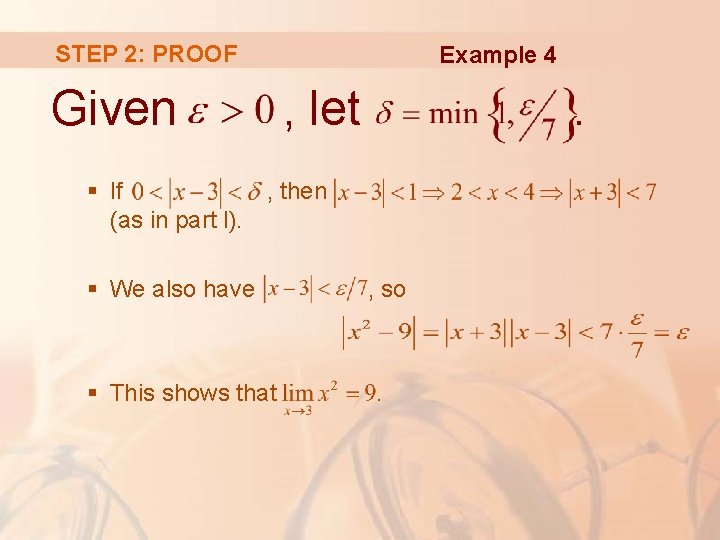 STEP 2: PROOF Given Example 4 , let . § If , then (as STEP 2: PROOF Given Example 4 , let . § If , then (as