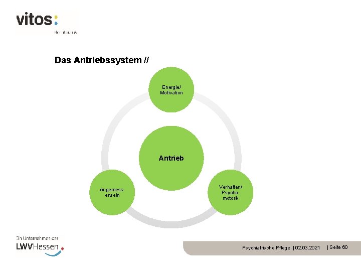 Das Antriebssystem // Energie/ Motivation Antrieb Angemessensein Verhalten/ Psychomotorik Psychiatrische Pflege | 02. 03.