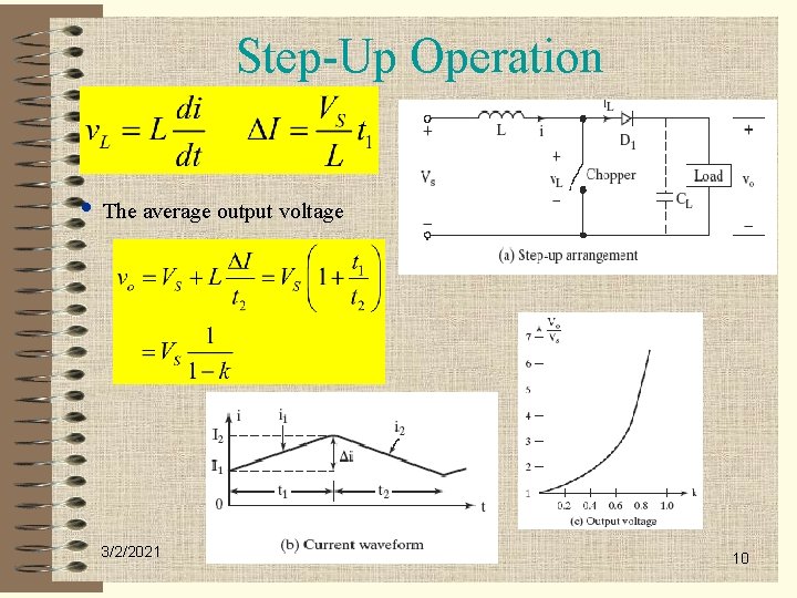 Step-Up Operation • The average output voltage 3/2/2021 10 