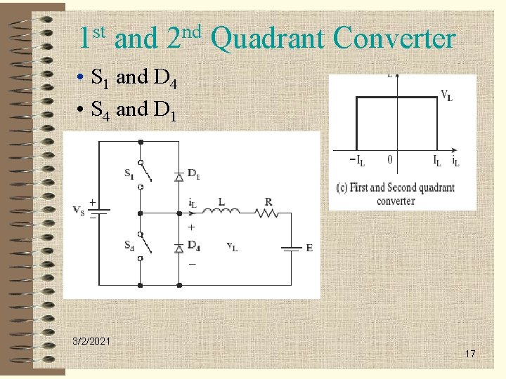 1 st and 2 nd Quadrant Converter • S 1 and D 4 •