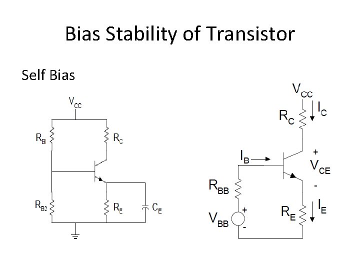 Bias Stability of Transistor Self Bias 