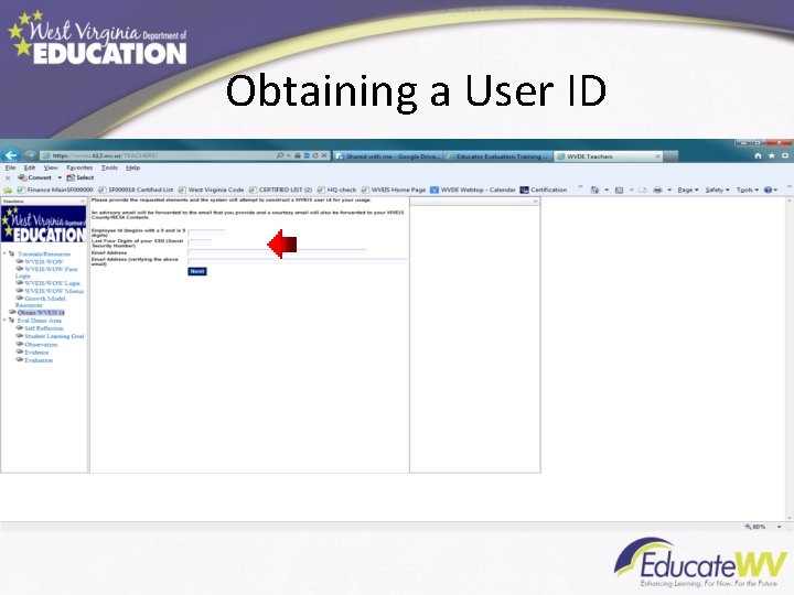 Obtaining a User ID 