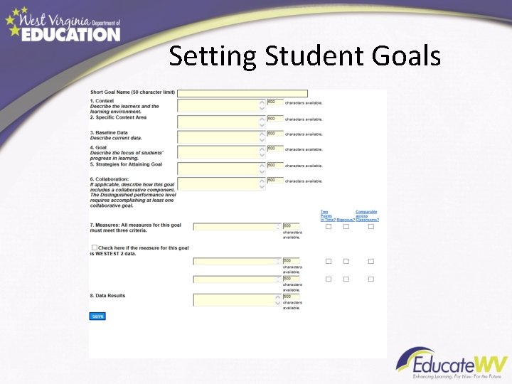 Setting Student Goals 