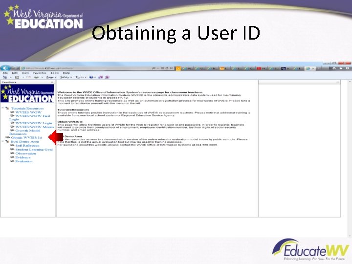 Obtaining a User ID 