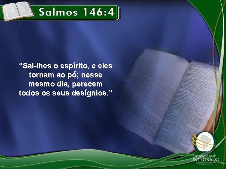“Sai-lhes o espírito, e eles tornam ao pó; nesse mesmo dia, perecem todos os