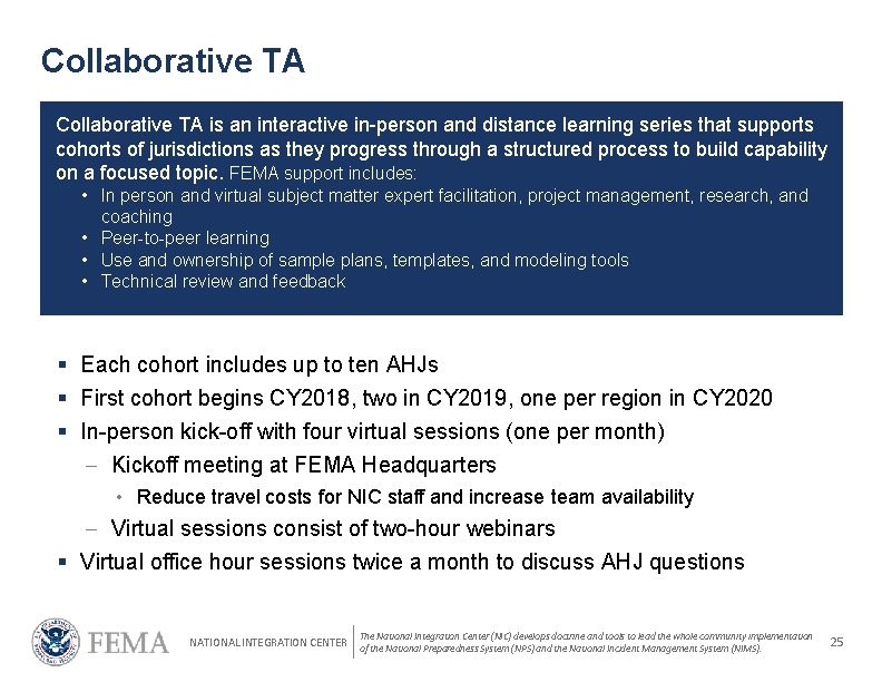 Collaborative TA §Collaborative TA is an interactive in-person and distance learning series that supports