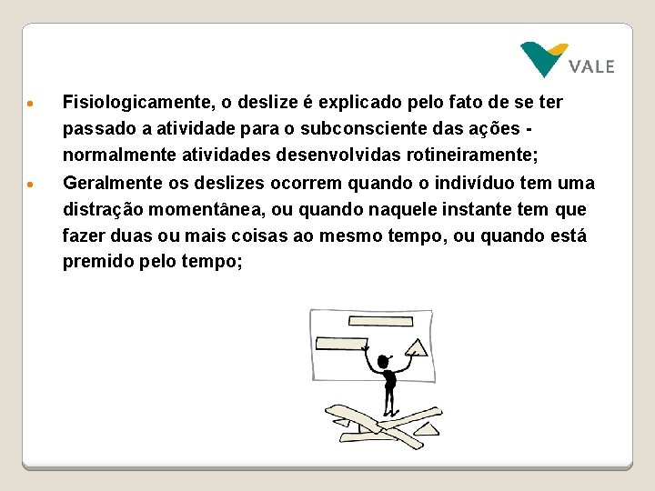  • Fisiologicamente, o deslize é explicado pelo fato de se ter passado a
