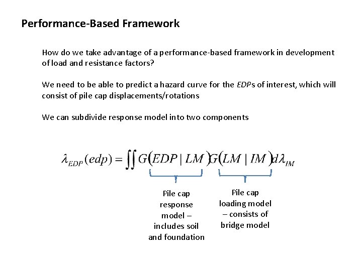 Performance-Based Framework How do we take advantage of a performance-based framework in development of