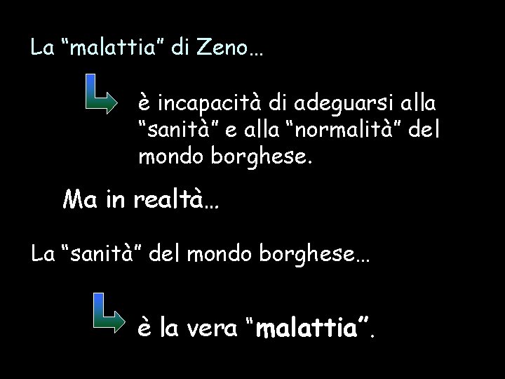 La “malattia” di Zeno… è incapacità di adeguarsi alla “sanità” e alla “normalità” del
