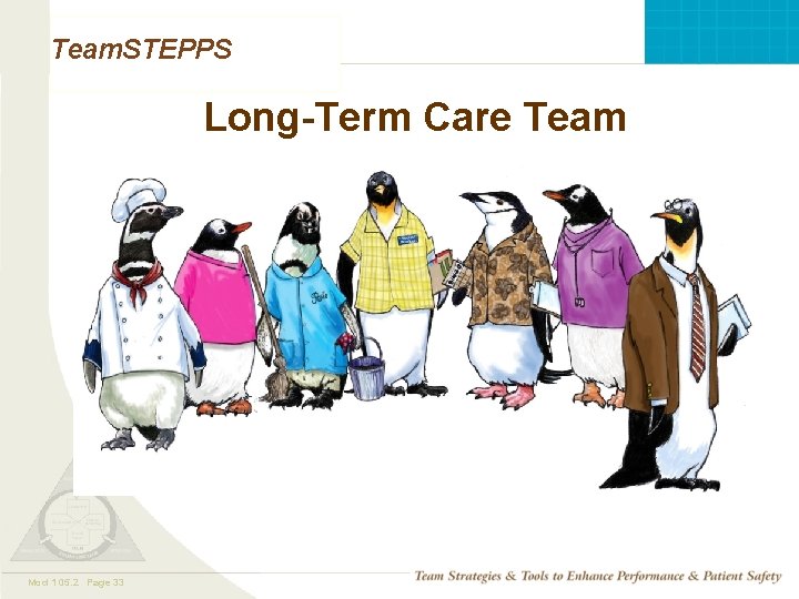 Team. STEPPS Long-Term Care Team Mod 1 05. 2 Page 33 TEAMSTEPPS 05. 2 Team. STEPPS Long-Term Care Team Mod 1 05. 2 Page 33 TEAMSTEPPS 05. 2