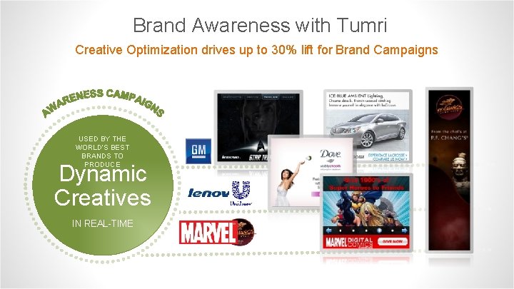 Brand Awareness with Tumri Creative Optimization drives up to 30% lift for Brand Campaigns