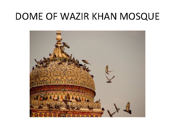 DOME OF WAZIR KHAN MOSQUE 