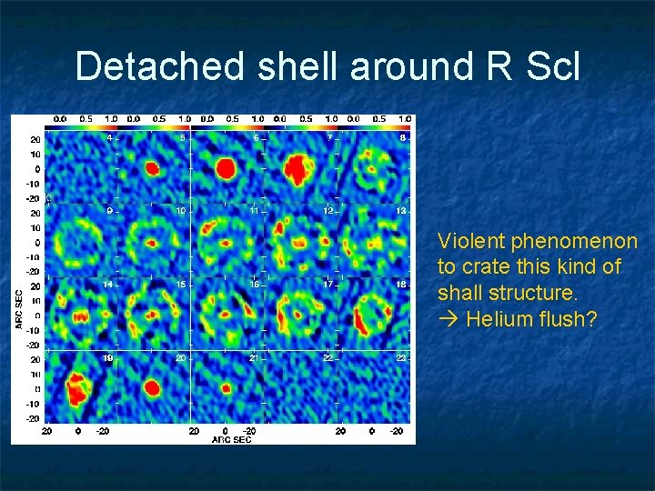 Detached shell around R Scl Violent phenomenon to crate this kind of shall structure.