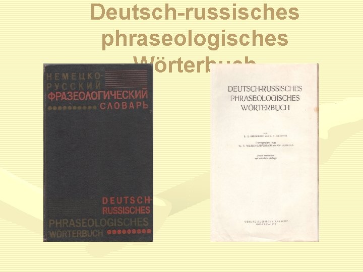 Deutsch-russisches phraseologisches Wörterbuch 