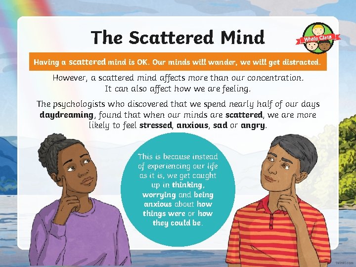 The Scattered Mind Having a scattered mind is OK. Our minds will wander, we