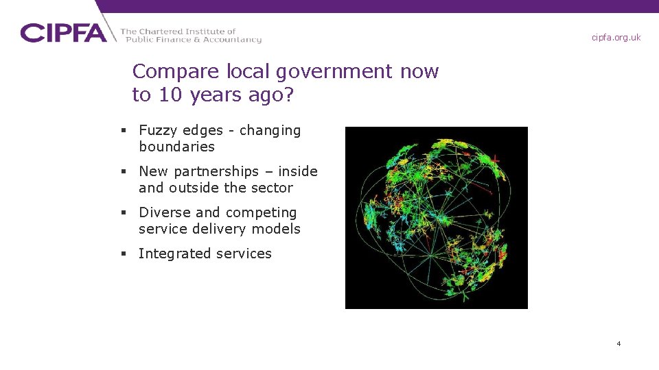 cipfa. org. uk Compare local government now to 10 years ago? § Fuzzy edges