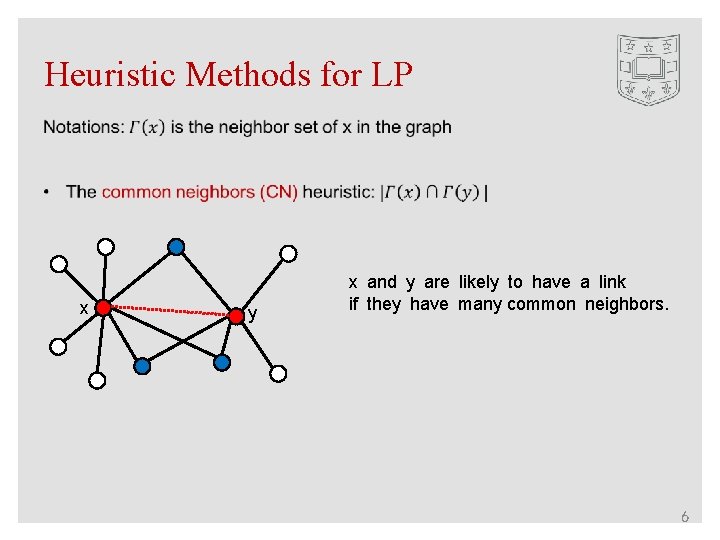 Heuristic Methods for LP x y x and y are likely to have a