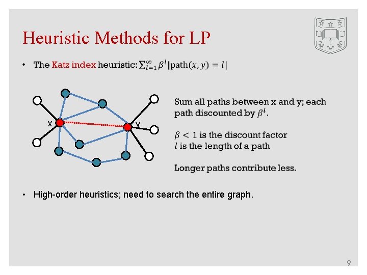 Heuristic Methods for LP x y • High-order heuristics; need to search the entire