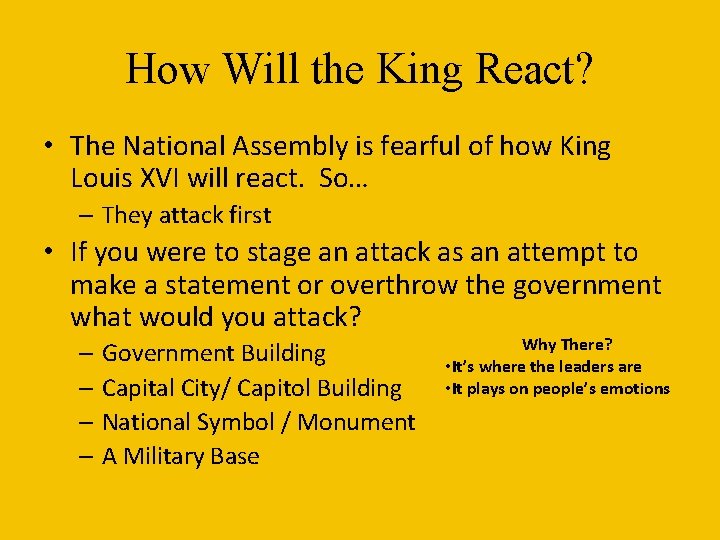 How Will the King React? • The National Assembly is fearful of how King How Will the King React? • The National Assembly is fearful of how King
