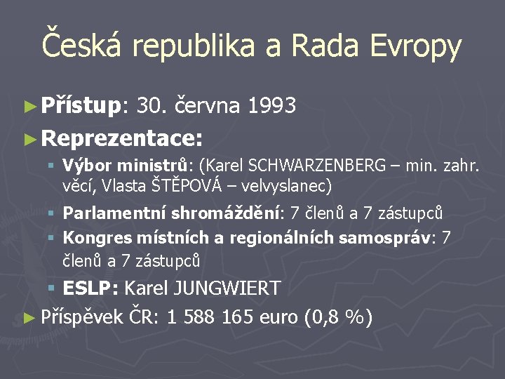 Rada Evropy Vybran Problmy Mezinrodnch Organizac 28 Bezna