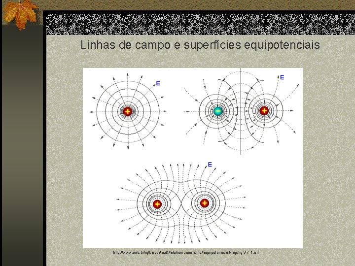 Linhas de campo e superfícies equipotenciais http: //www. unb. br/iq/kleber/Ea. D/Eletromagnetismo/Equipotenciais. Prop/fig-3 -7 -1.