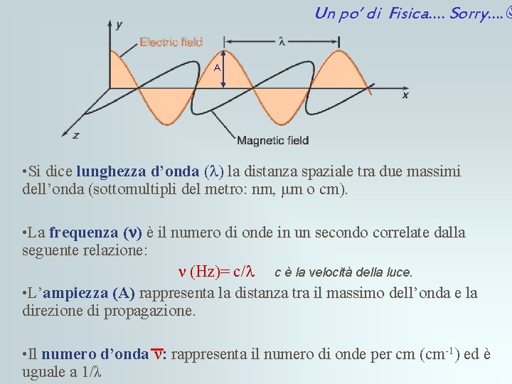 Un po’ di Fisica…. Sorry…. J A • Si dice lunghezza d’onda (l) la Un po’ di Fisica…. Sorry…. J A • Si dice lunghezza d’onda (l) la