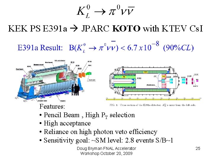 KEK PS E 391 a JPARC KOTO with KTEV Cs. I Features: • Pencil