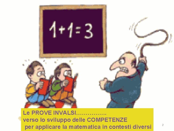 Le PROVE INVALSI……………. verso lo sviluppo delle COMPETENZE per applicare la matematica in contesti Le PROVE INVALSI……………. verso lo sviluppo delle COMPETENZE per applicare la matematica in contesti
