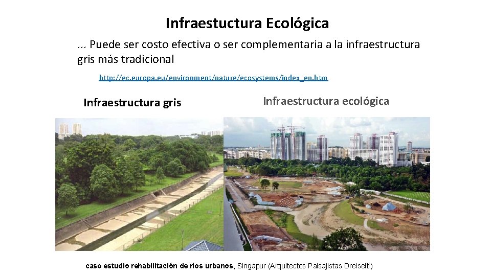 Infraestuctura Ecológica. . . Puede ser costo efectiva o ser complementaria a la infraestructura