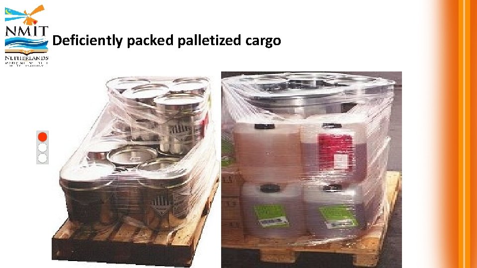 Deficiently packed palletized cargo 