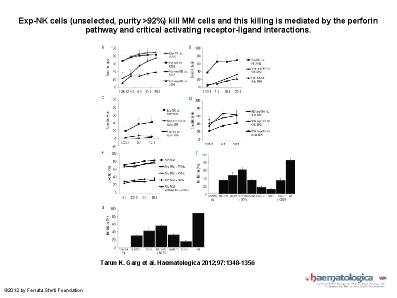 Exp-NK cells (unselected, purity >92%) kill MM cells and this killing is mediated by