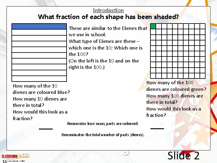 Introduction What fraction of each shape has been shaded? These are similar to the