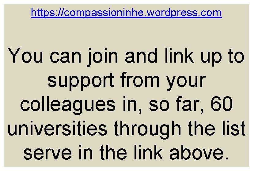 https: //compassioninhe. wordpress. com You can join and link up to support from your https: //compassioninhe. wordpress. com You can join and link up to support from your