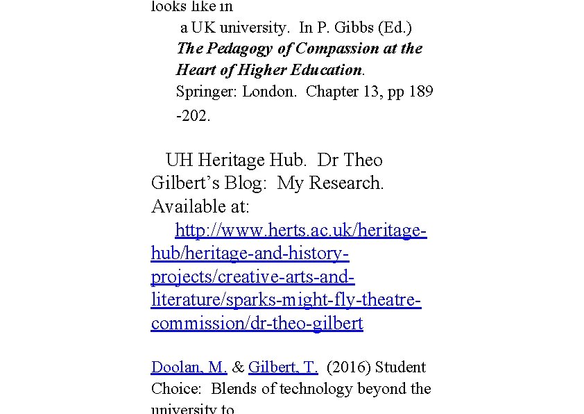 looks like in a UK university. In P. Gibbs (Ed. ) The Pedagogy of looks like in a UK university. In P. Gibbs (Ed. ) The Pedagogy of