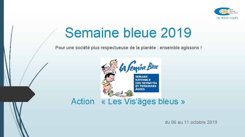 Semaine bleue 2019 Pour une société plus respectueuse de la planète : ensemble agissons