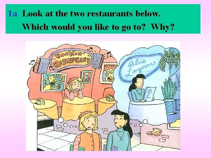 1 a Look at the two restaurants below. Which would you like to go 1 a Look at the two restaurants below. Which would you like to go