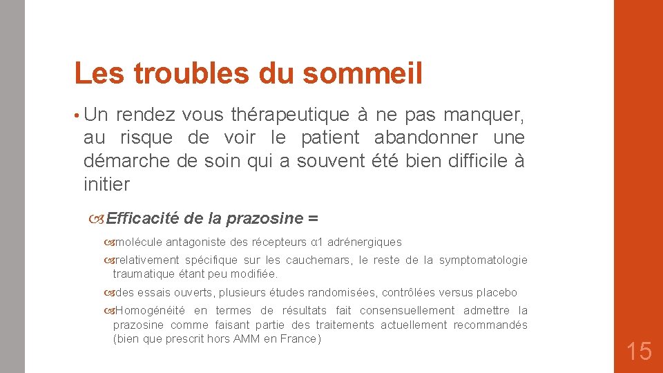 Les troubles du sommeil • Un rendez vous thérapeutique à ne pas manquer, au