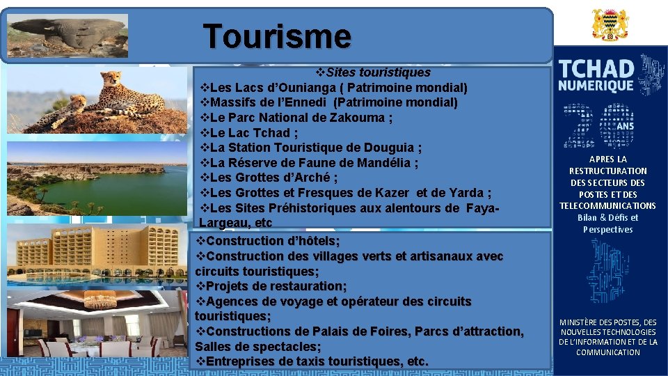 Tourisme v. Sites touristiques v. Les Lacs d’Ounianga ( Patrimoine mondial) v. Massifs de