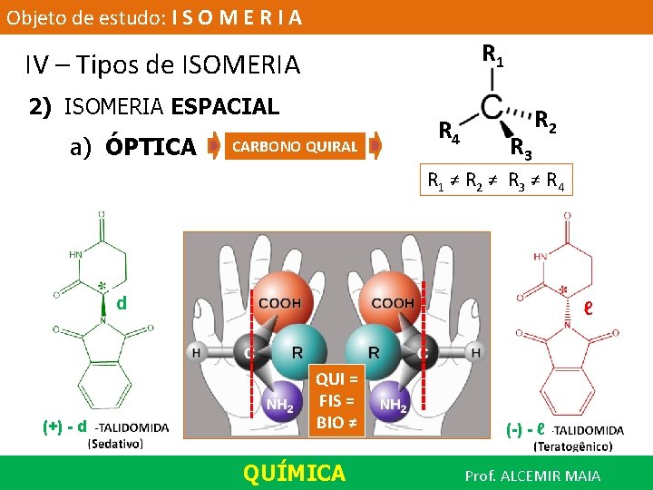Objeto de estudo: I S O M E R I A R 1 IV